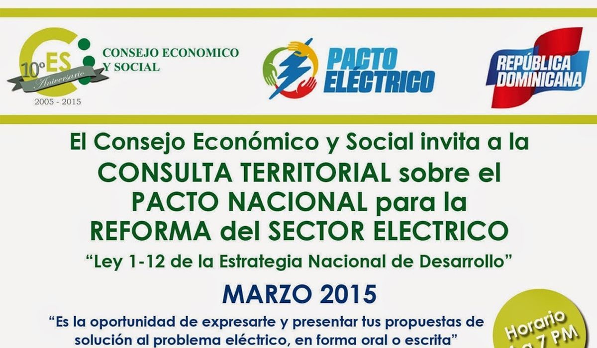 Consultas Territoriales sobre el Pacto Nacional para la Reforma del Sector Eléctrico
