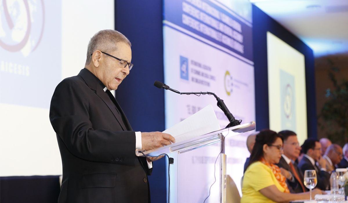VIDEO: Palabras de Monseñor Agripino Núñez Collado en la apertura de la XVI Conferencia Internacional de Consejos Económicos y Sociales e Instituciones Similares (AICESIS)