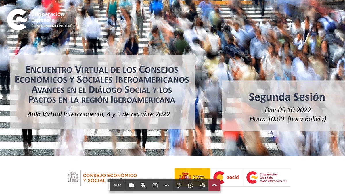 Encuentro virtual de los Consejos Económicos y Sociales iberoamericanos