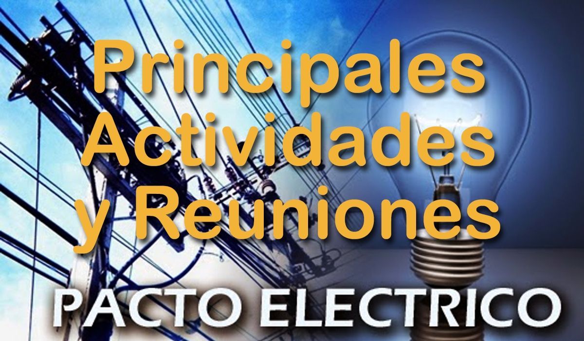 Pacto Nacional para la Reforma del Sector Eléctrico - Principales Actividades y Reuniones