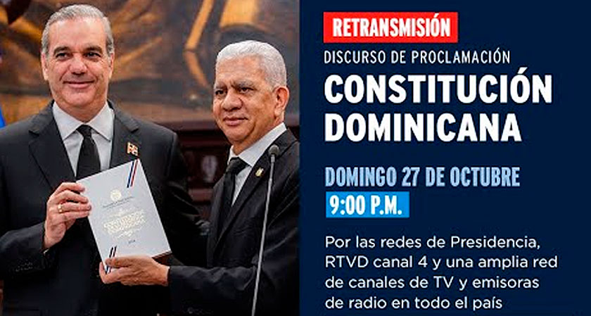 VIDEO: Proclamación de la Constitución de la República Dominicana