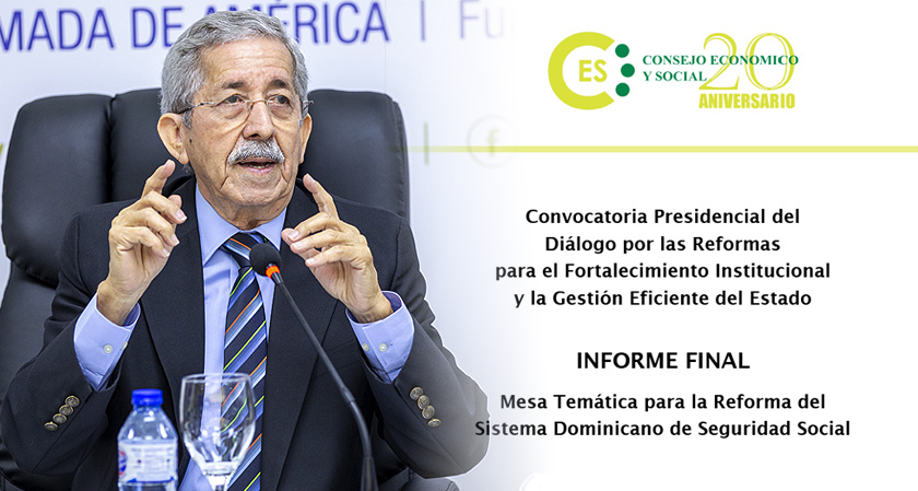 Presidente del CES envía al Congreso, Informe Final de la Mesa de Seguridad Social