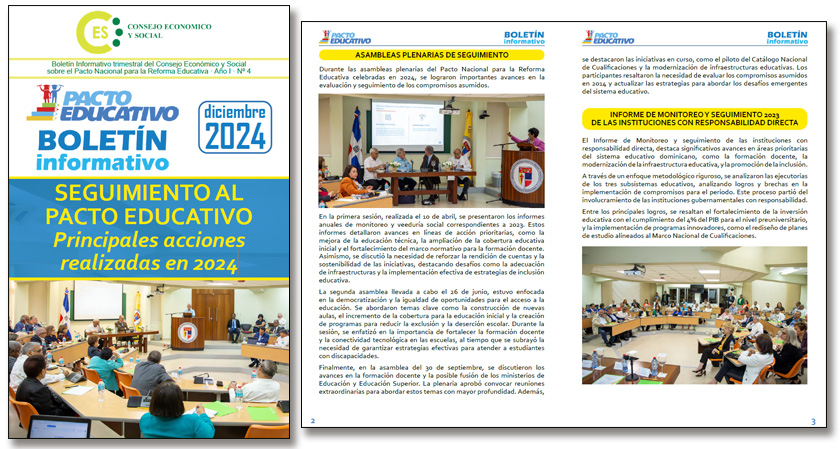 Boletín Informativo Nº 4 del Pacto Educativo